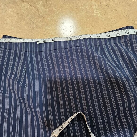 NWT Women's Doncaster Signature Vertical Stripe Skirt Lined Size 8 Navy/White - Picture 3 of 9